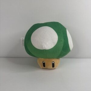 Super Mario Bros Brothers Green 1-Up Mushroom Stuffed Plush 5" Nintendo